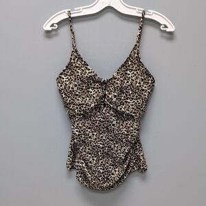 Relleciga Leopard Print Tankini. Size Medium. NWT